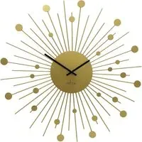 Brielle Starburst Wall Clock - Brass