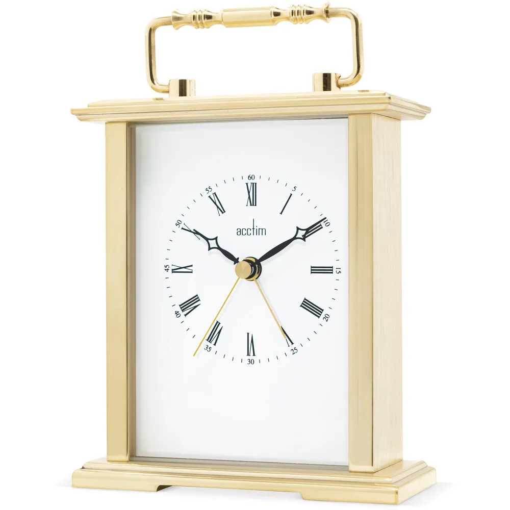 Gainsborough Carriage Clock with Alarm - Gold