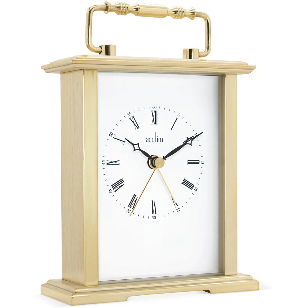 Gainsborough Carriage Clock with Alarm - Gold