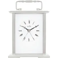 Gainsborough Carriage Clock with Alarm - Silver