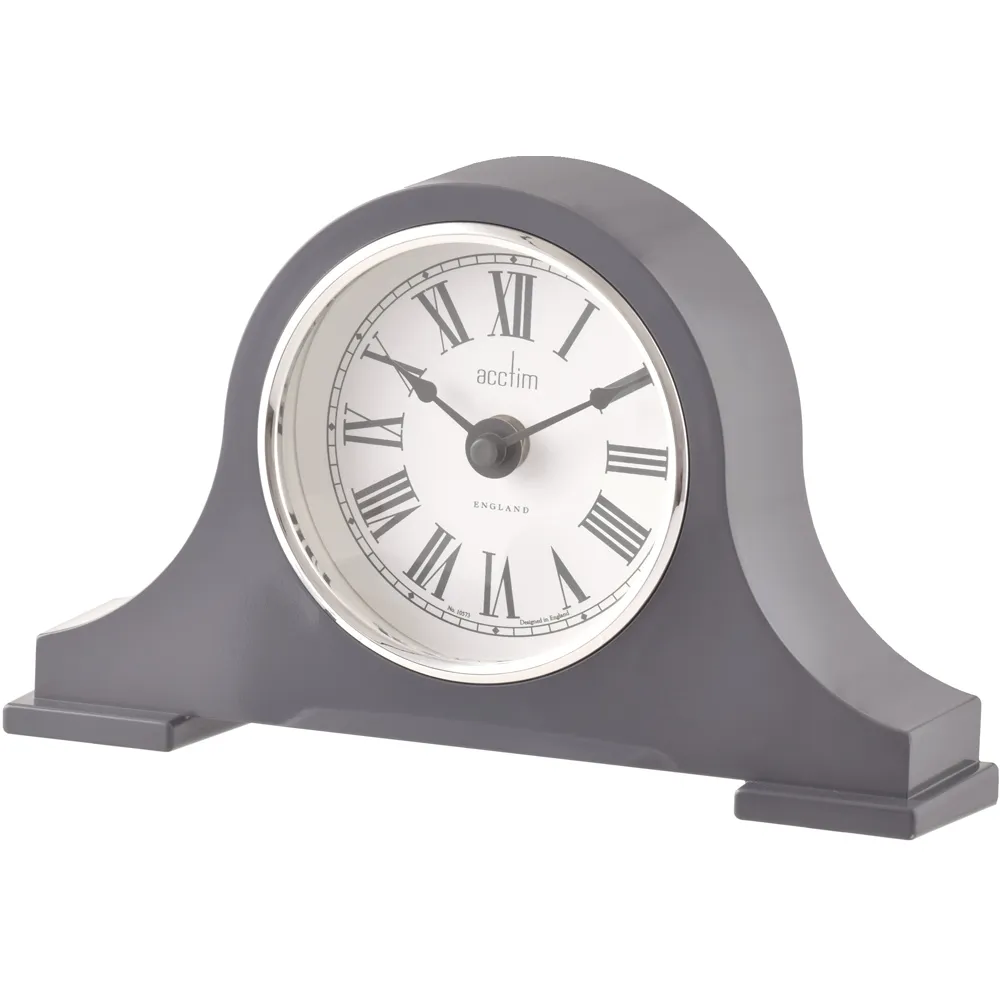 Harston Napoleon Aston Grey Mantel Clock 15cm - Grey