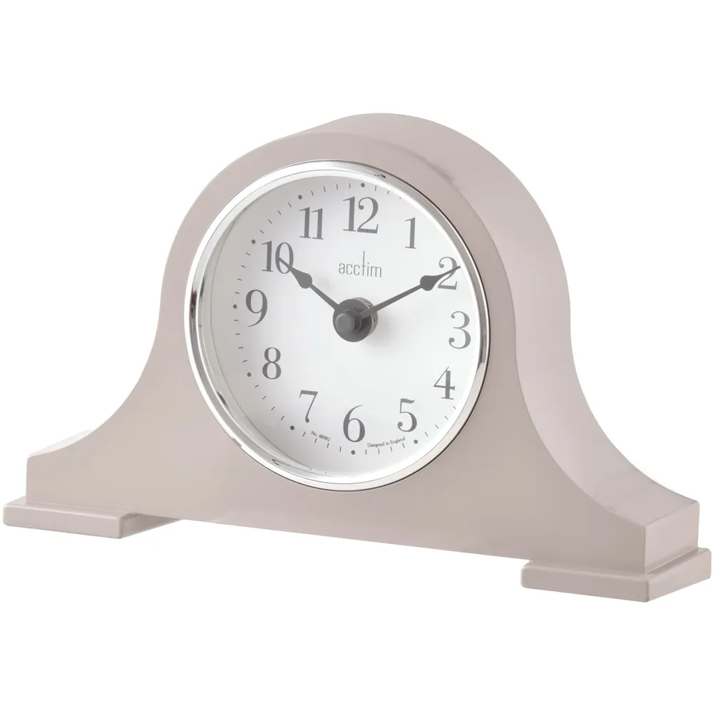 Harston Napoleon Earl Grey Mantel Clock 15cm - Grey