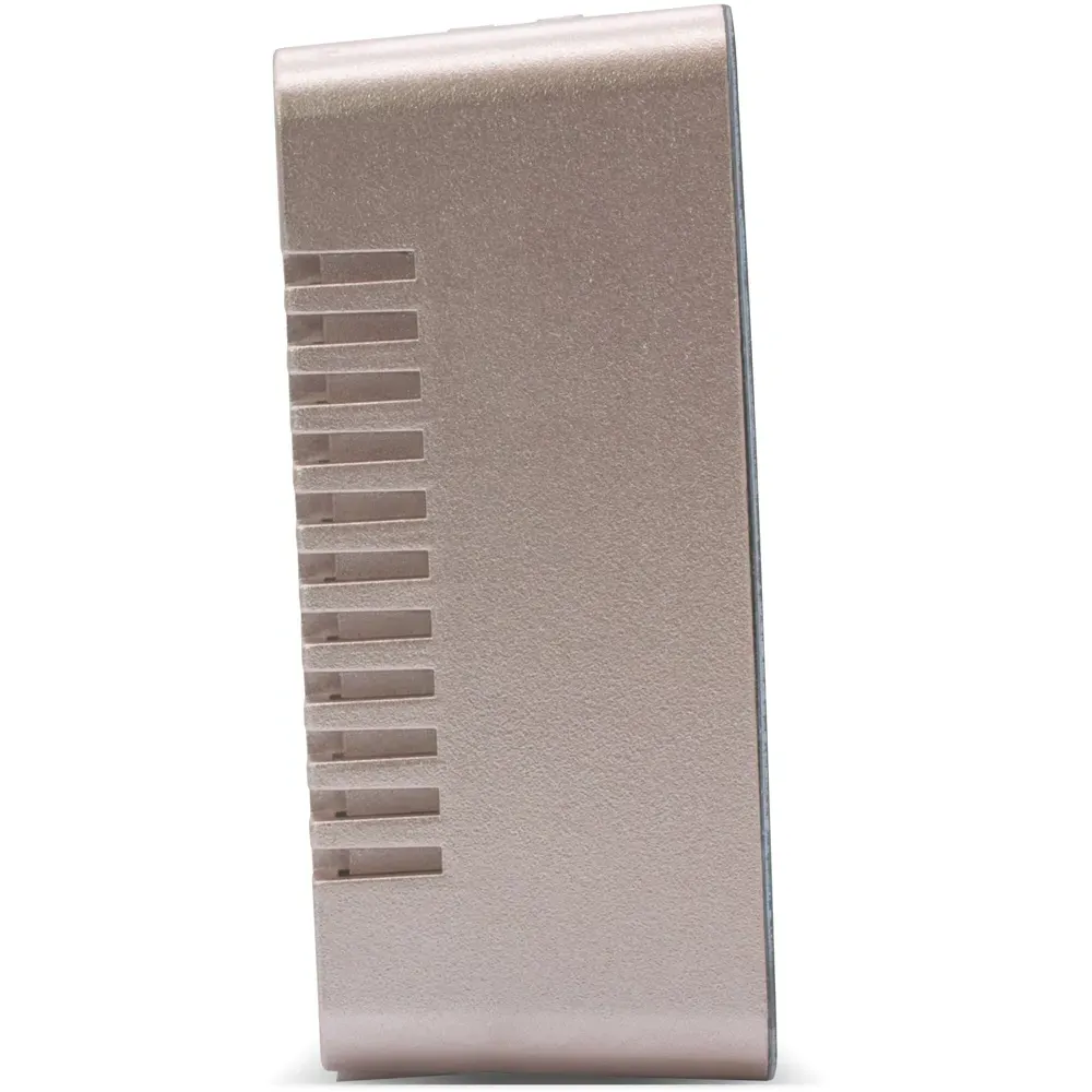 Lexington Cube Mirrored Alarm Clock with USB - Rose Gold