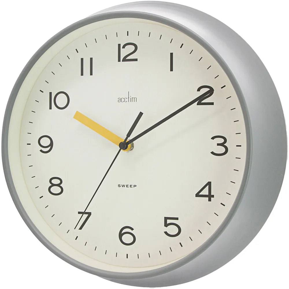 Rhea Round Wall Clock - Grey