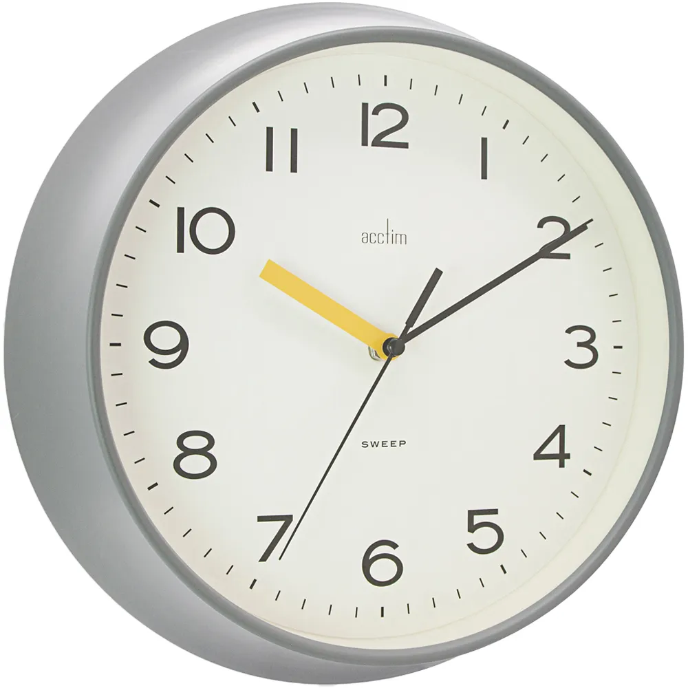 Rhea Round Wall Clock - Grey