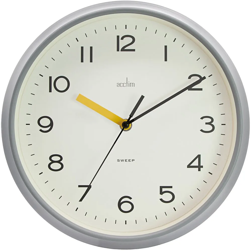 Rhea Round Wall Clock - Grey