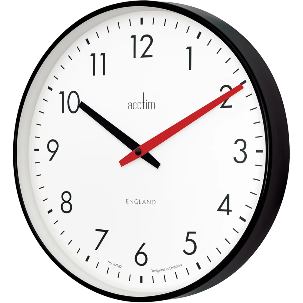 Riley Round Wall Clock - Black