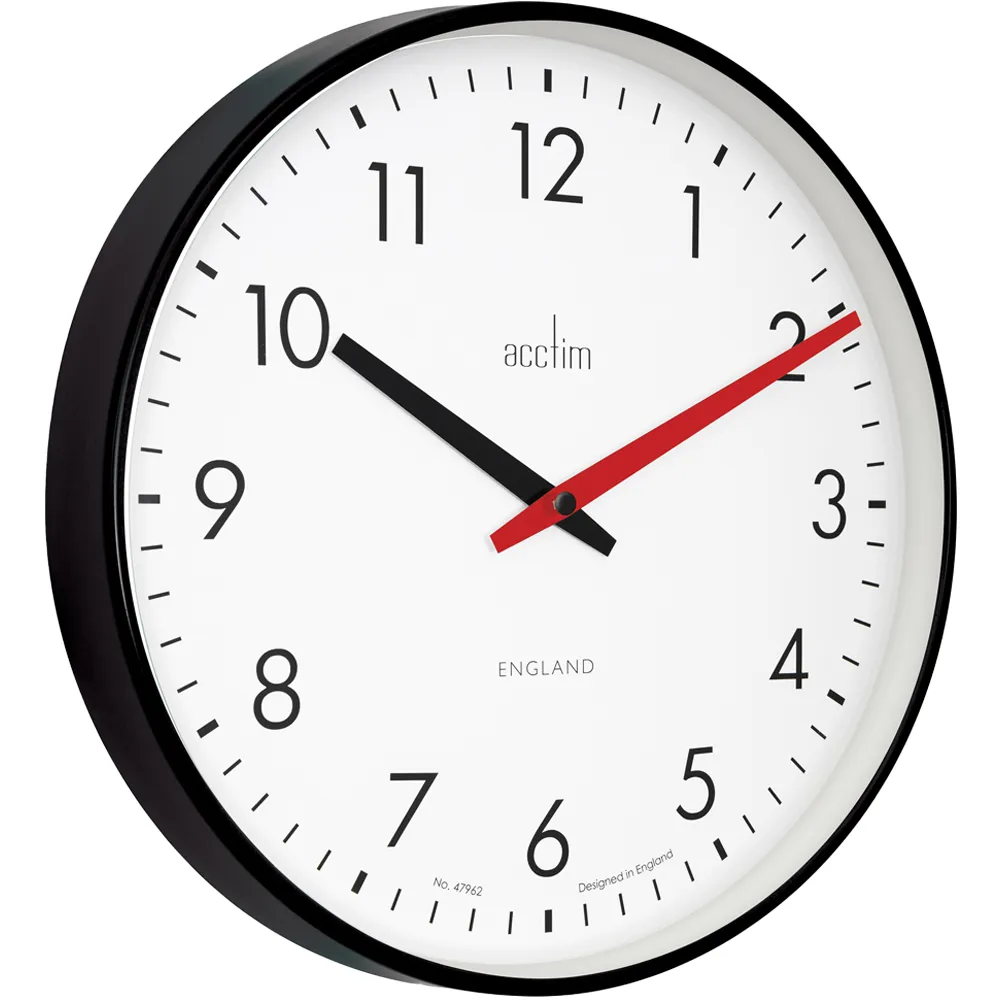 Riley Round Wall Clock - Black