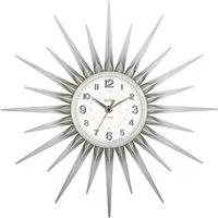 Stella Starburst Wall Clock - Silver