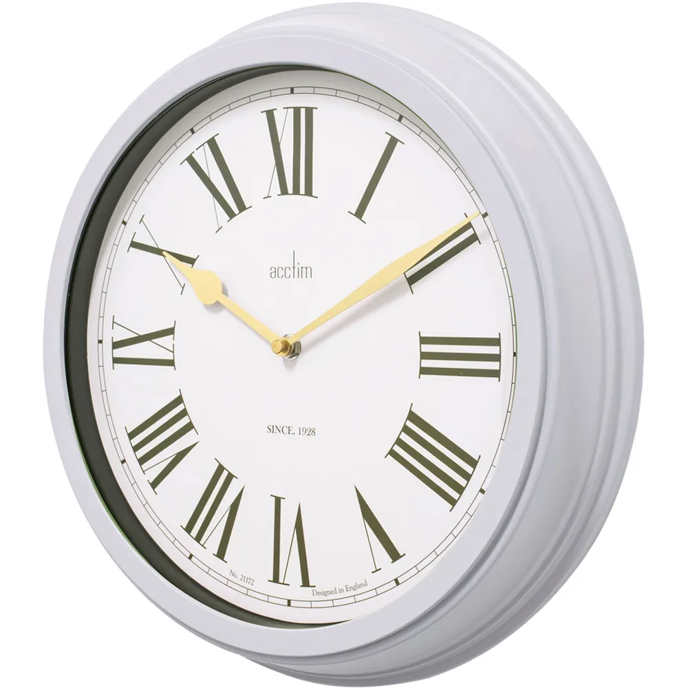 Turin Round Outdoor Wall Clock - Grey, Plastic
