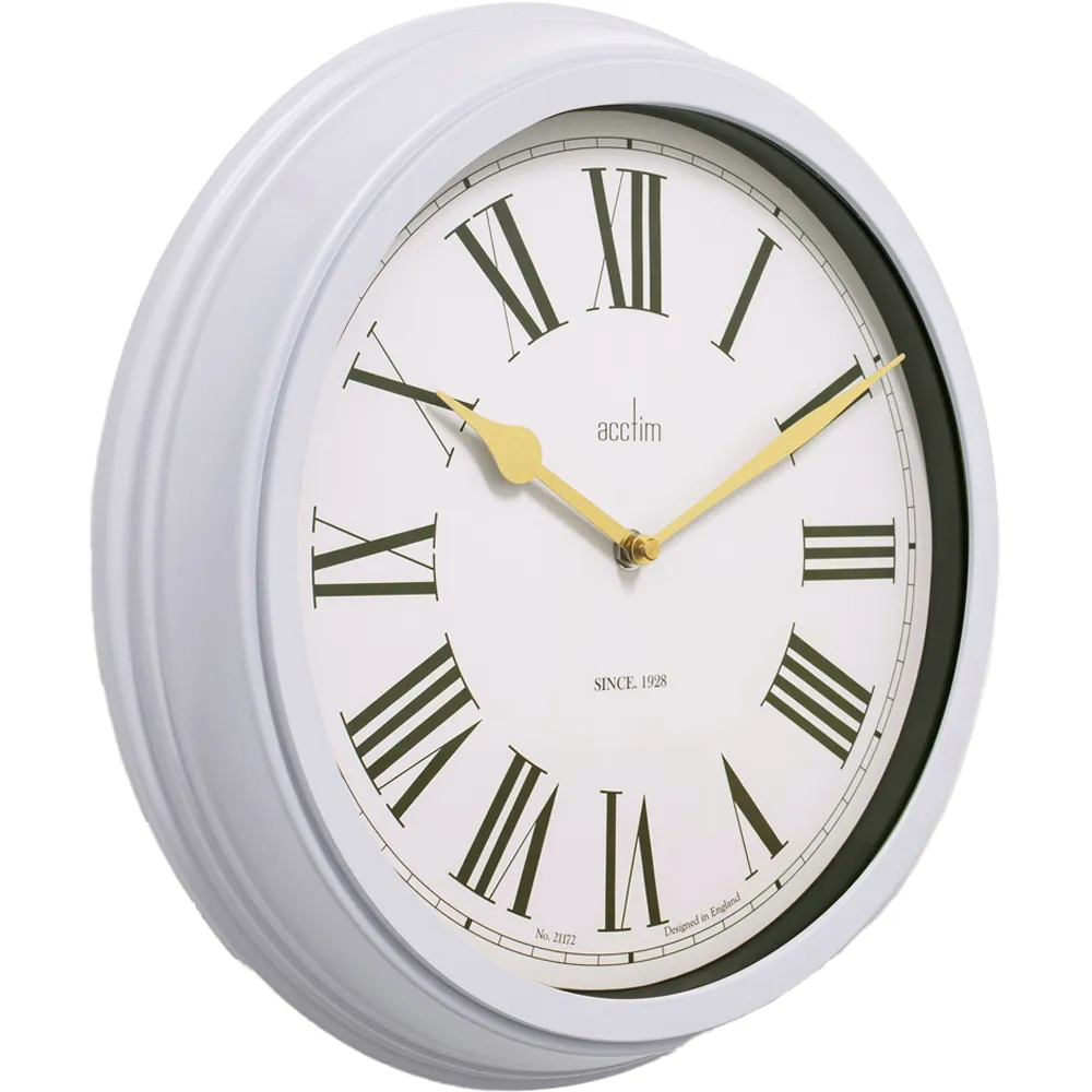 Turin Round Outdoor Wall Clock - Grey, Plastic