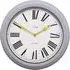 Turin Round Outdoor Wall Clock - Grey, Plastic