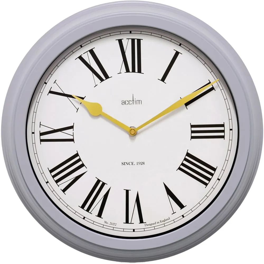 Turin Round Outdoor Wall Clock - Grey, Plastic image