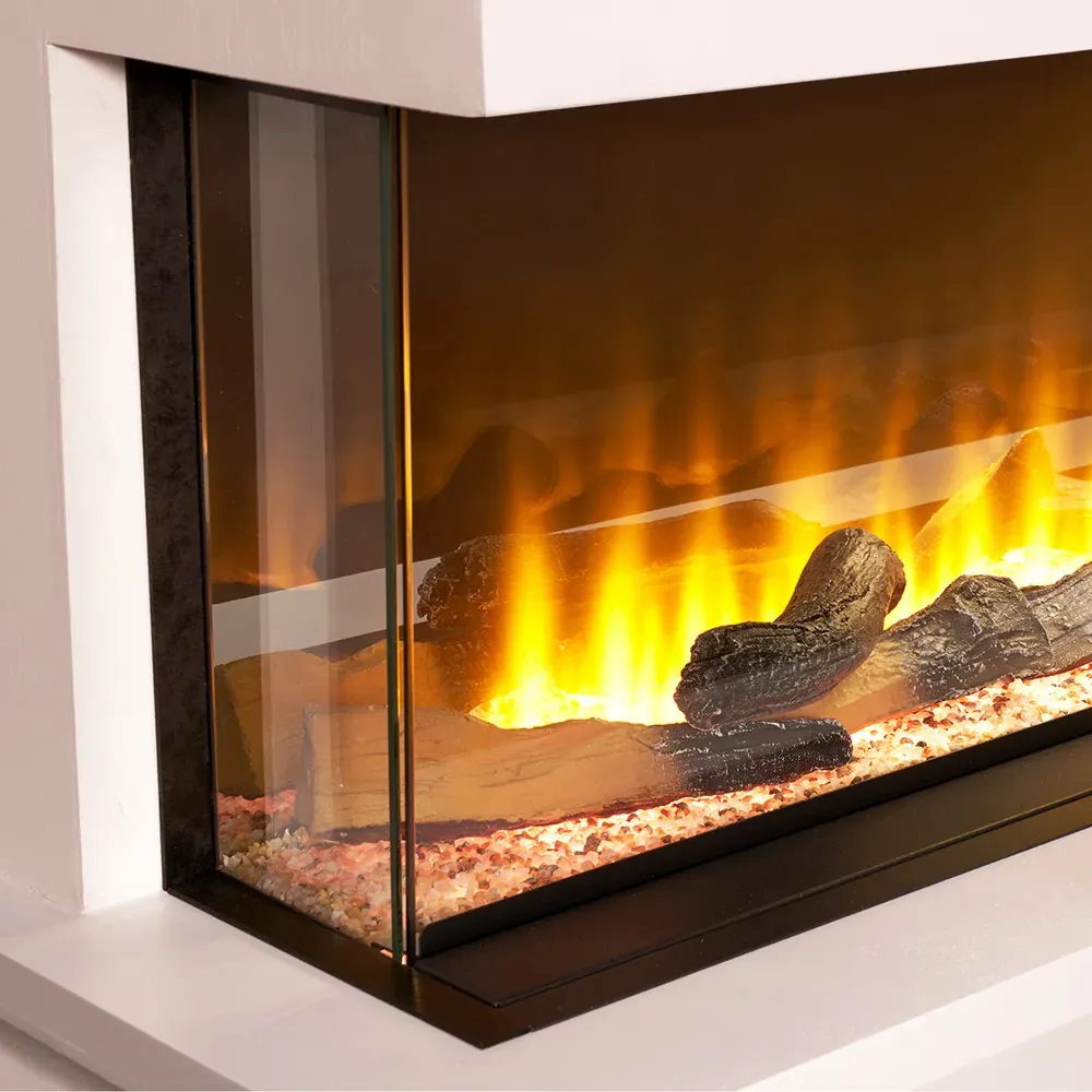 Sahara Pre-Built Panoramic Media Wall - Black