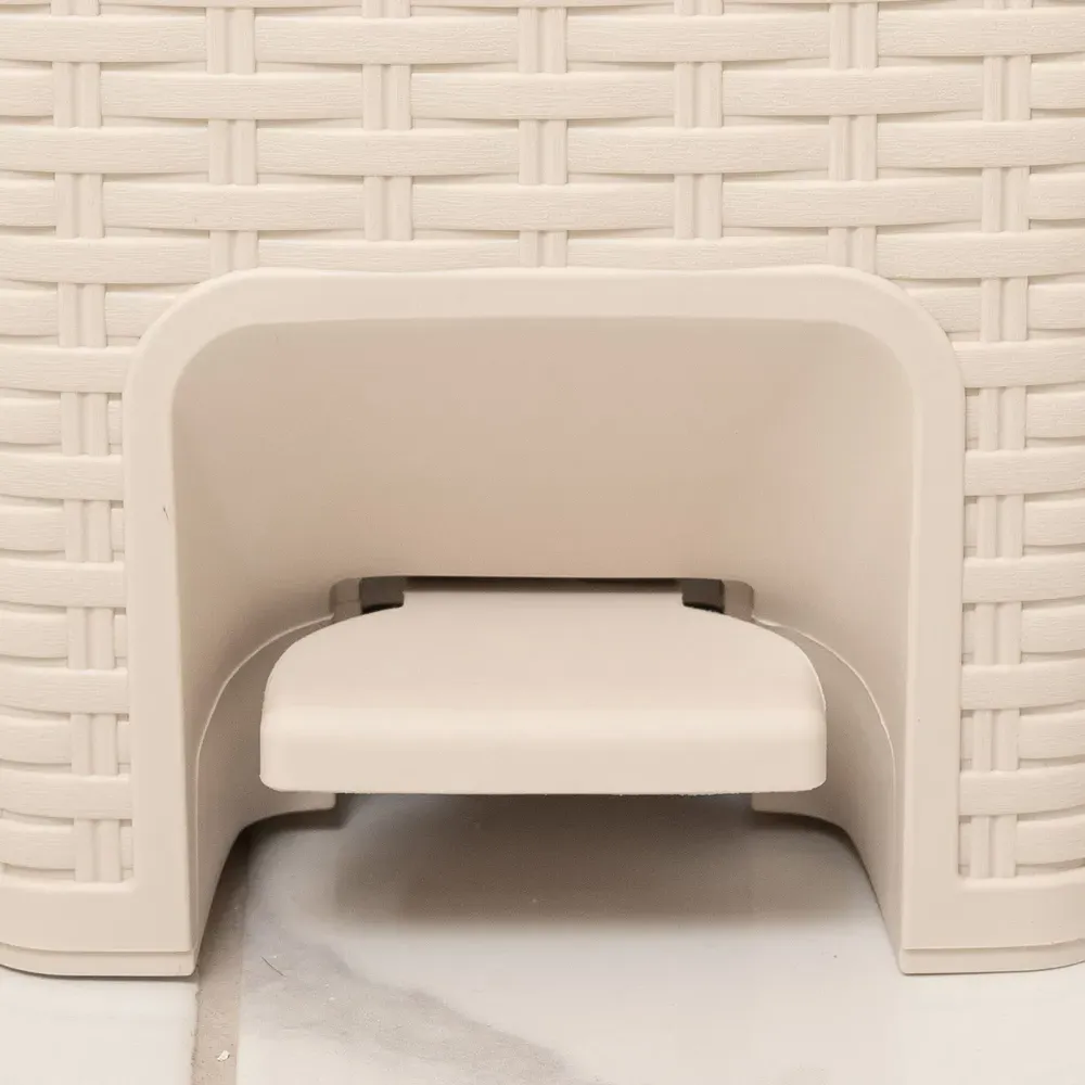 6L Bath Pedal Bin - Cream, Rattan