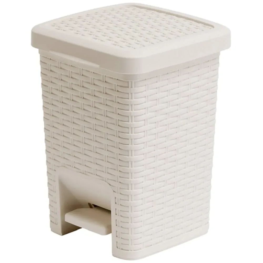 6L Bath Pedal Bin - Cream, Rattan image