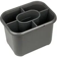 Cutlery Drainer with Insert - Metallic