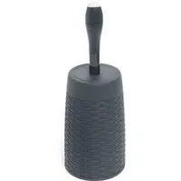 Faux Rattan Toilet Brush with Dispenser - Charcoal