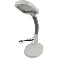 Desktop Reading Lamp with Flexible Gooseneck - White