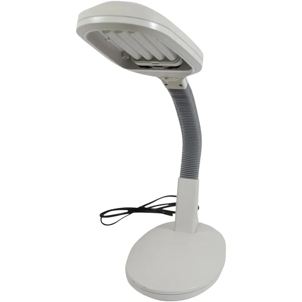 Desktop Reading Lamp with Flexible Gooseneck - White image