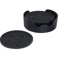 Round Non Slip Coaster - Red, Silicone