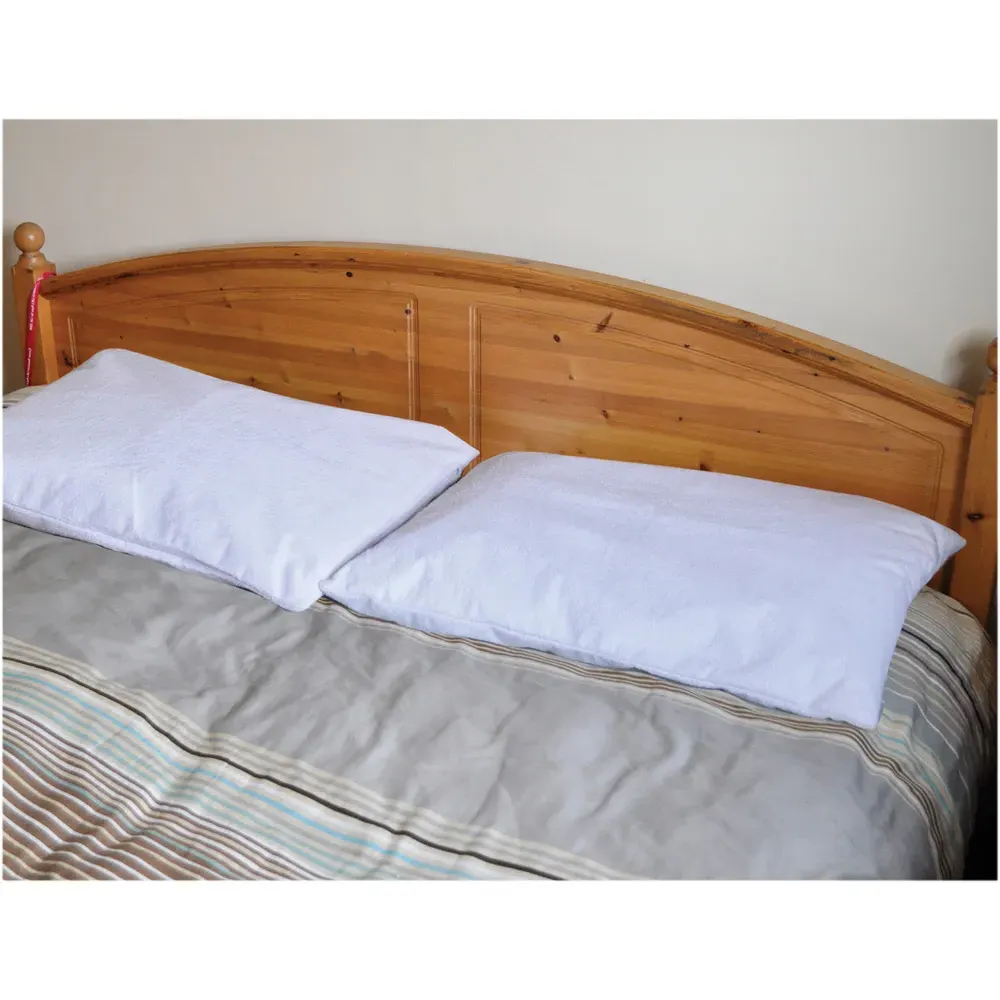 Waterproof Pillow Protector with Zip - White, Cotton