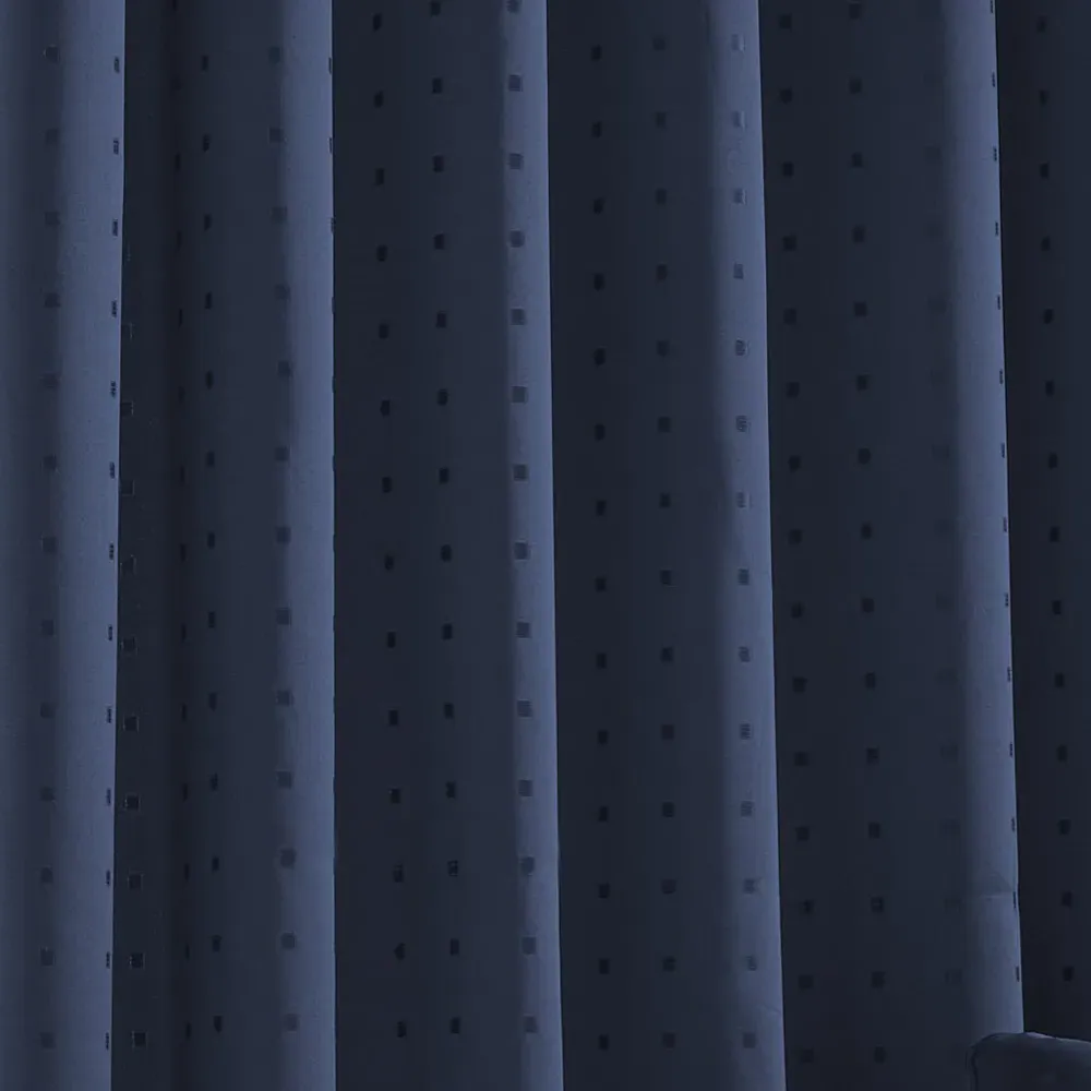 Madison Navy Taped Top Curtains - Blue