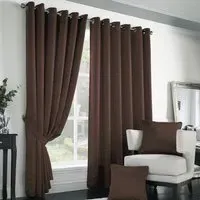 Madison Ring Top Curtain - Brown, Polyester