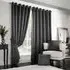 Madison Ring Top Curtain - Charcoal, Polyester