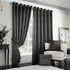 Madison Ring Top Curtain - Charcoal, Polyester