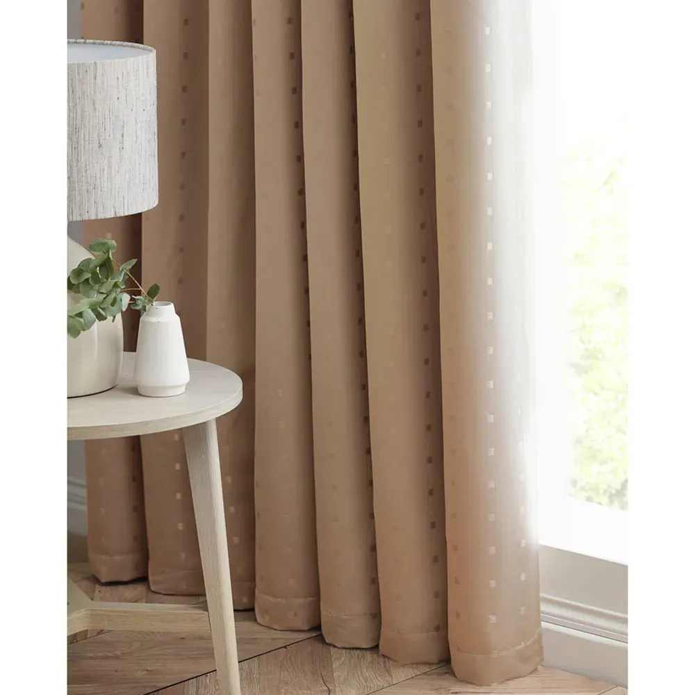 Madison Ring Top Curtain - Cream, Polyester