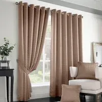 Madison Ring Top Curtain - Cream, Polyester