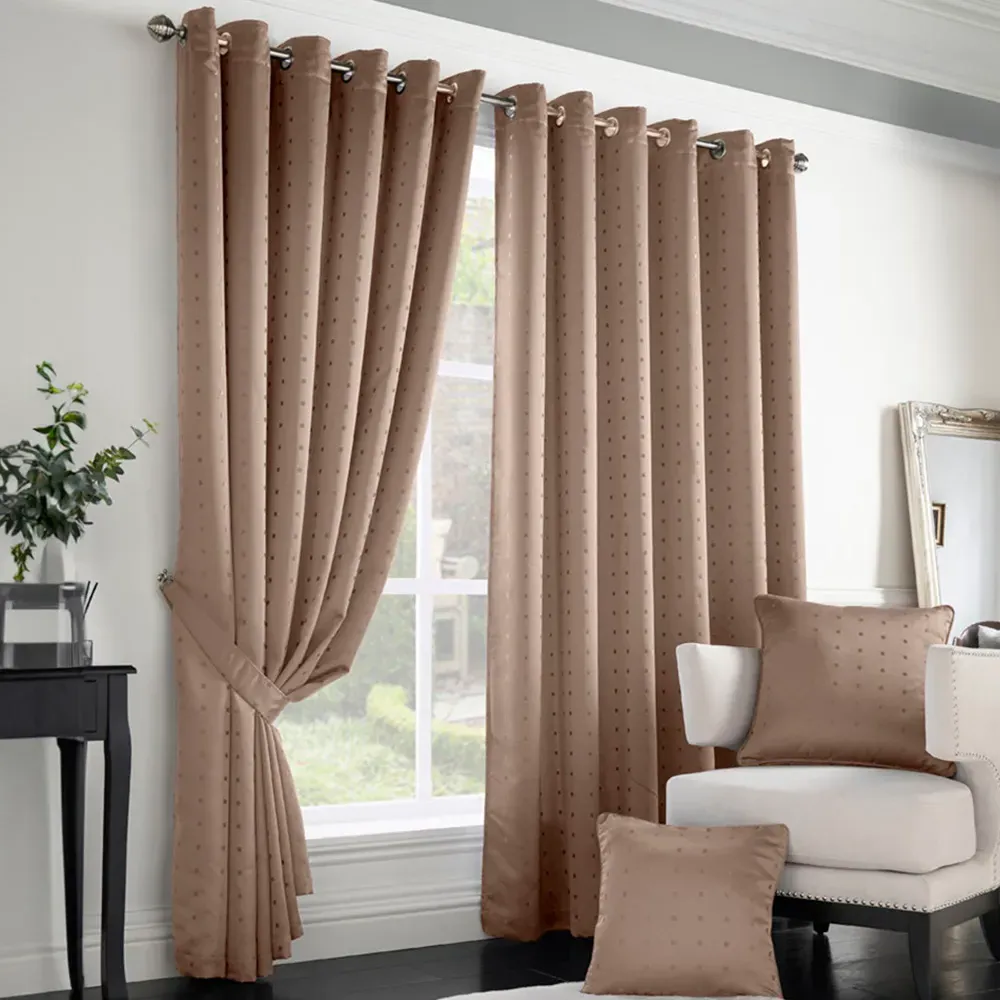 Madison Ring Top Curtain - Cream, Polyester