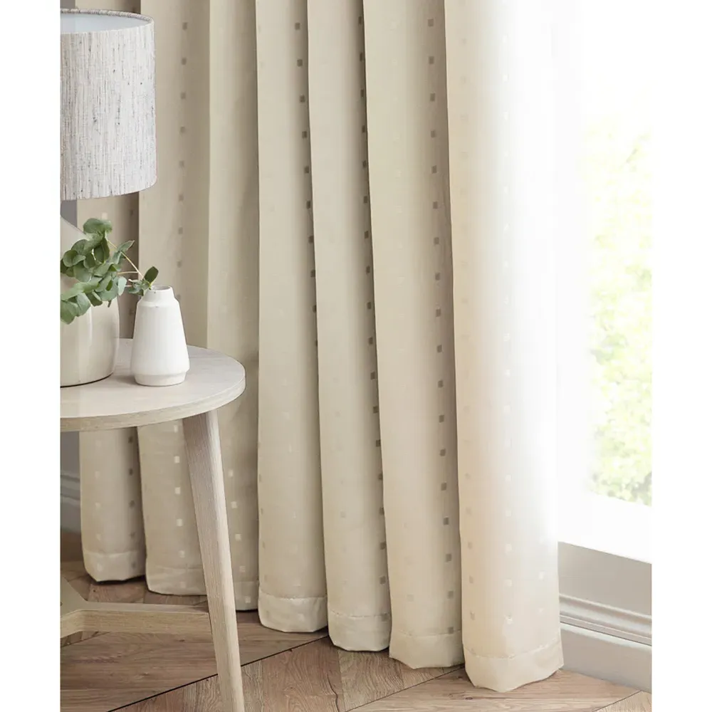 Madison Ring Top Curtain - Cream, Polyester