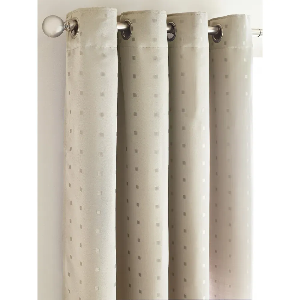 Madison Ring Top Curtain - Cream, Polyester