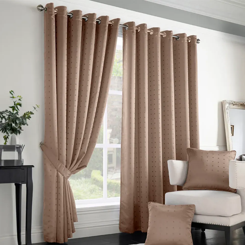 Madison Ring Top Curtain - Cream, Polyester image