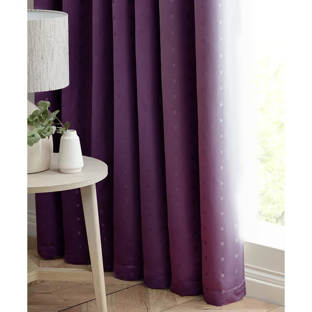 Madison Ring Top Curtain - Purple, Polyester