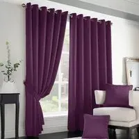 Madison Ring Top Curtain - Purple, Polyester