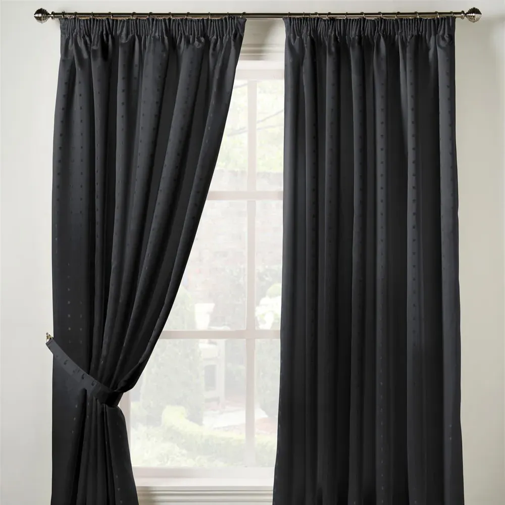 Madison Taped Top Curtains - Black