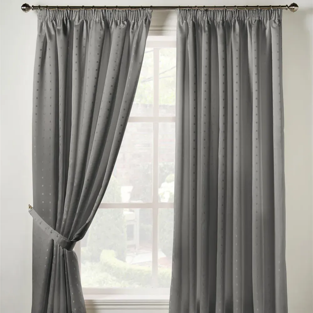 Madison Taped Top Curtains - Silver
