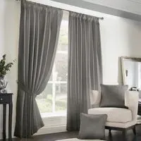Madison Taped Top Curtains - Silver