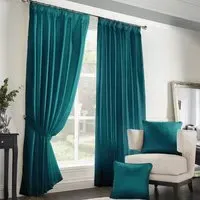 Madison Taped Top Curtains - Teal