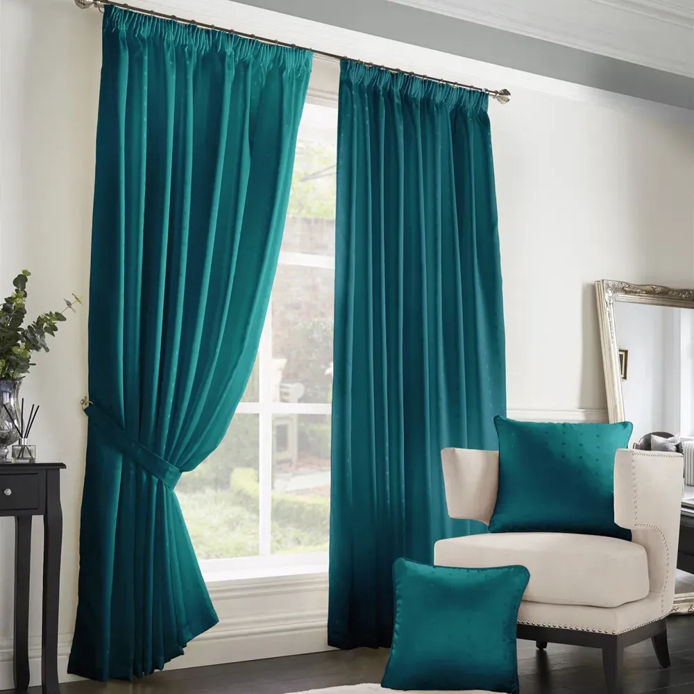 Madison Taped Top Curtains - Teal