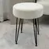 CARME Home Stool - Ivory, Bouclé