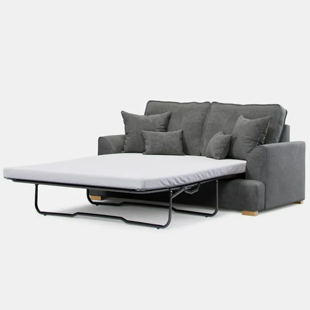 City 2-Seater Fabric Sofa Bed - Grey, Chenille