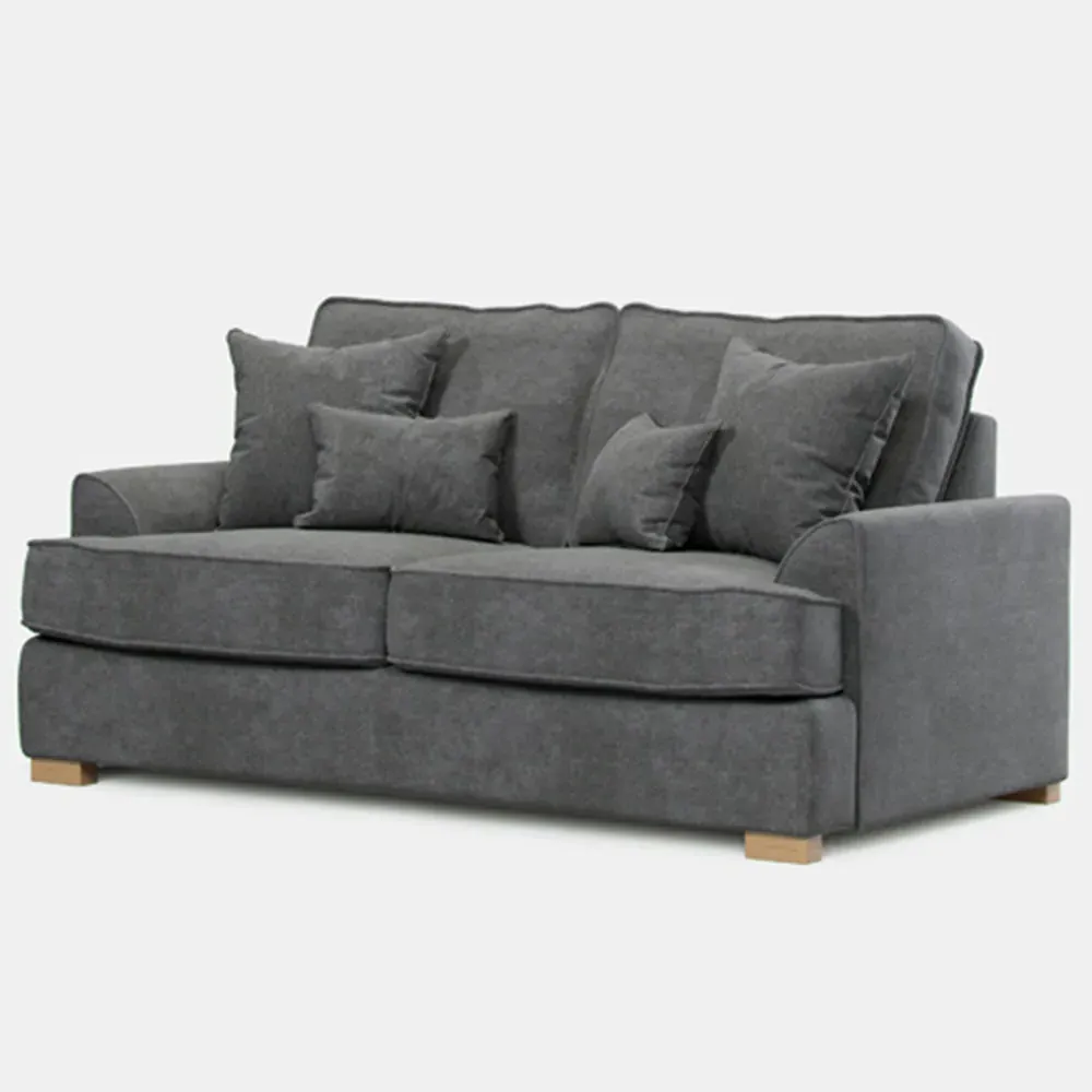 City 2-Seater Fabric Sofa - Grey, Chenille