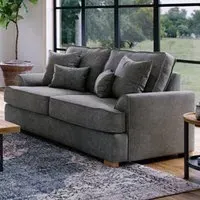 City 2-Seater Fabric Sofa - Grey, Chenille