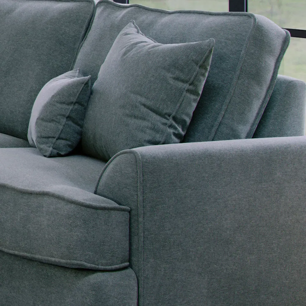 City 2-Seater Fabric Sofa - Grey, Chenille