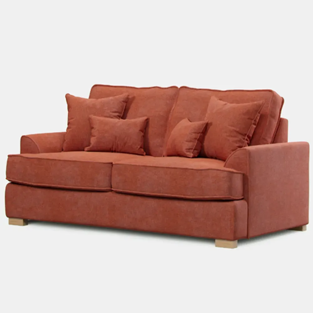 City 2-Seater Fabric Sofa - Pink, Chenille