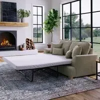 City 2-Seater Sofa Bed - Brown, Chenille